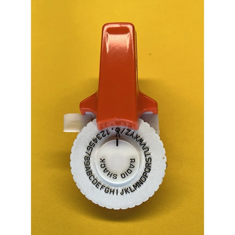 Dymo Radio Shack Orange Mini Label Maker Vintage 1960's 1970's Labelmaker Untest
